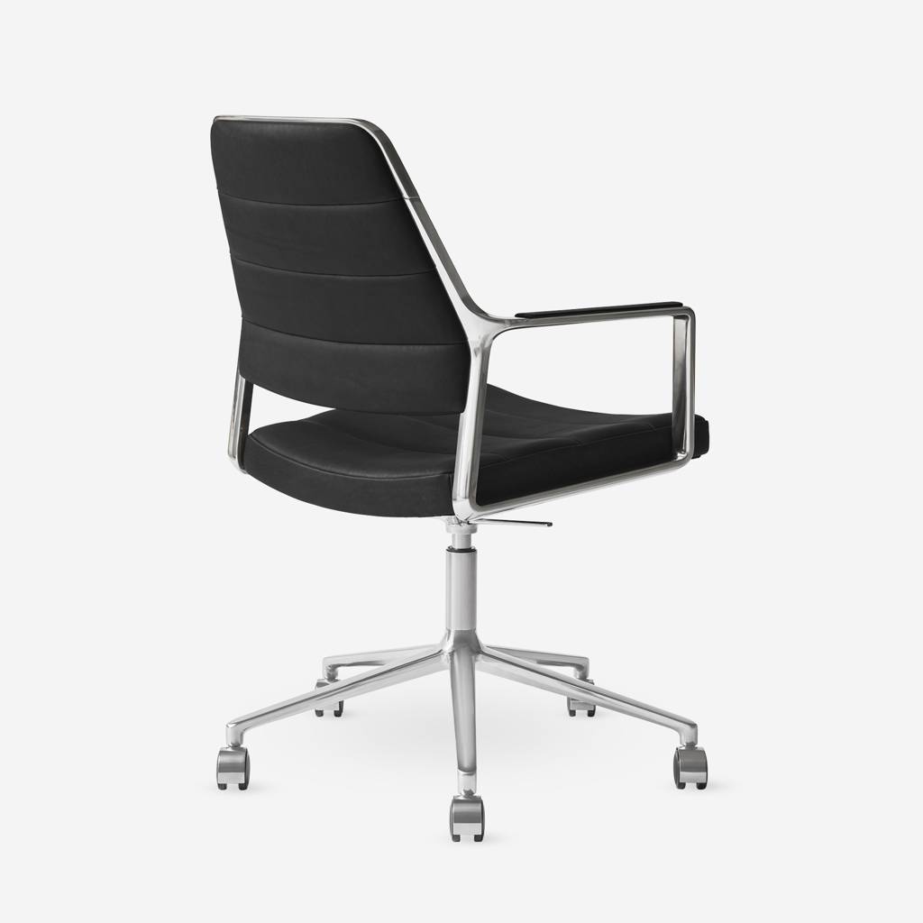 Vipp Swivel Chair | 455+ - vipp455+ - Black, Castors